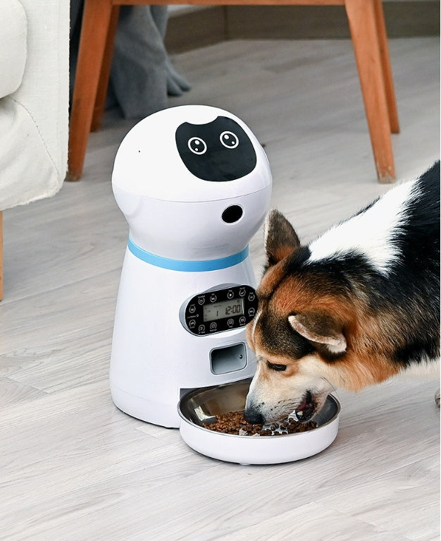 KFX-6415805 Automatic Pet Feeder with Removable Grain Barrel and Voice Record Function