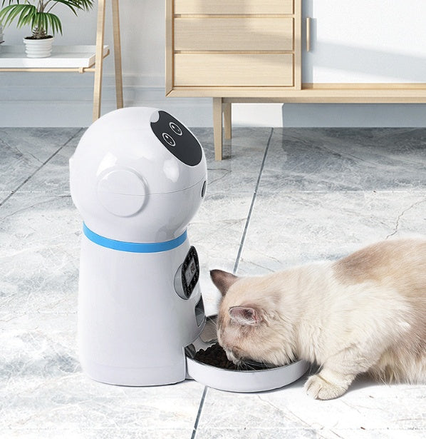 KFX-6415805 Automatic Pet Feeder with Removable Grain Barrel and Voice Record Function