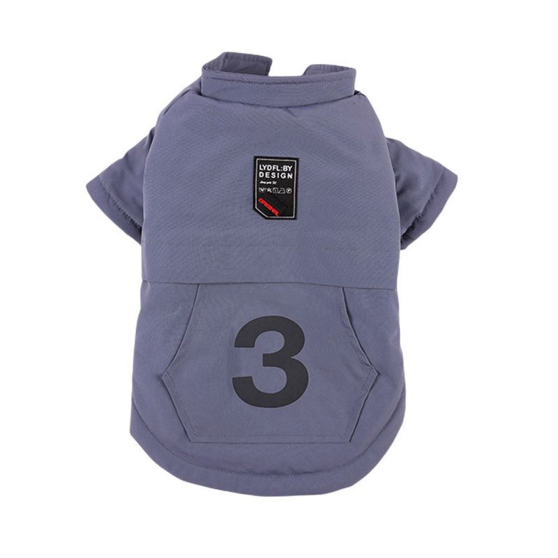 KFX-6416445 Cozy Plus Velvet Digital Coat for Dogs - Autumn and Winter Apparel in Light Khaki, Bean Paste Powder, Dark Night Blue