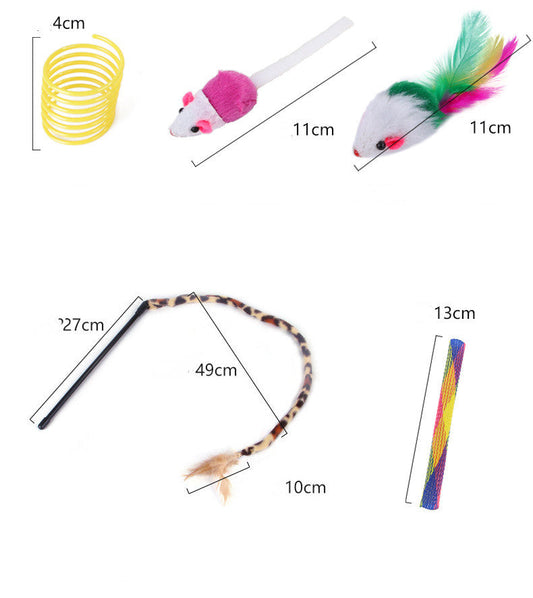 KFX-6417085 22-Piece Interactive Cat Toy Set with Tunnel and Assorted Accessories