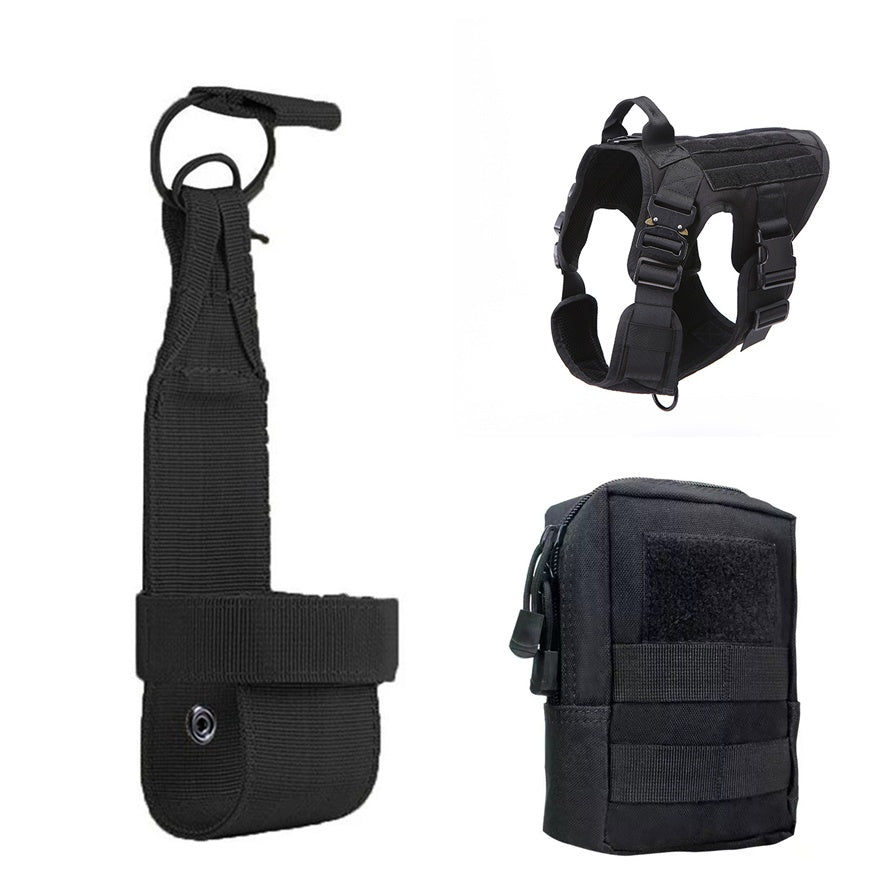 KFX-6417469 Tactical Outdoor Dog Vest with Quick Disassembly for Training - Available in Black, Camouflage, and Multiple Sizes