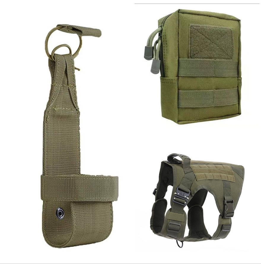 KFX-6417469 Tactical Outdoor Dog Vest with Quick Disassembly for Training - Available in Black, Camouflage, and Multiple Sizes