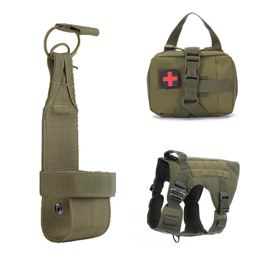 KFX-6417469 Tactical Outdoor Dog Vest with Quick Disassembly for Training - Available in Black, Camouflage, and Multiple Sizes