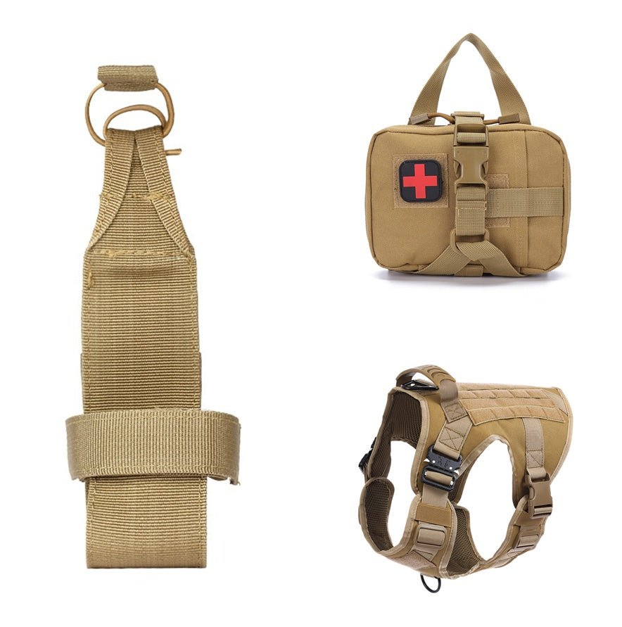 KFX-6417469 Tactical Outdoor Dog Vest with Quick Disassembly for Training - Available in Black, Camouflage, and Multiple Sizes