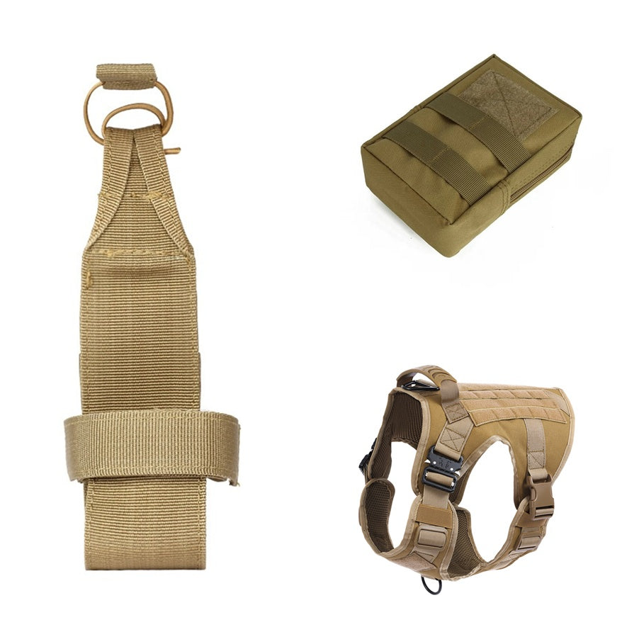KFX-6417469 Tactical Outdoor Dog Vest with Quick Disassembly for Training - Available in Black, Camouflage, and Multiple Sizes