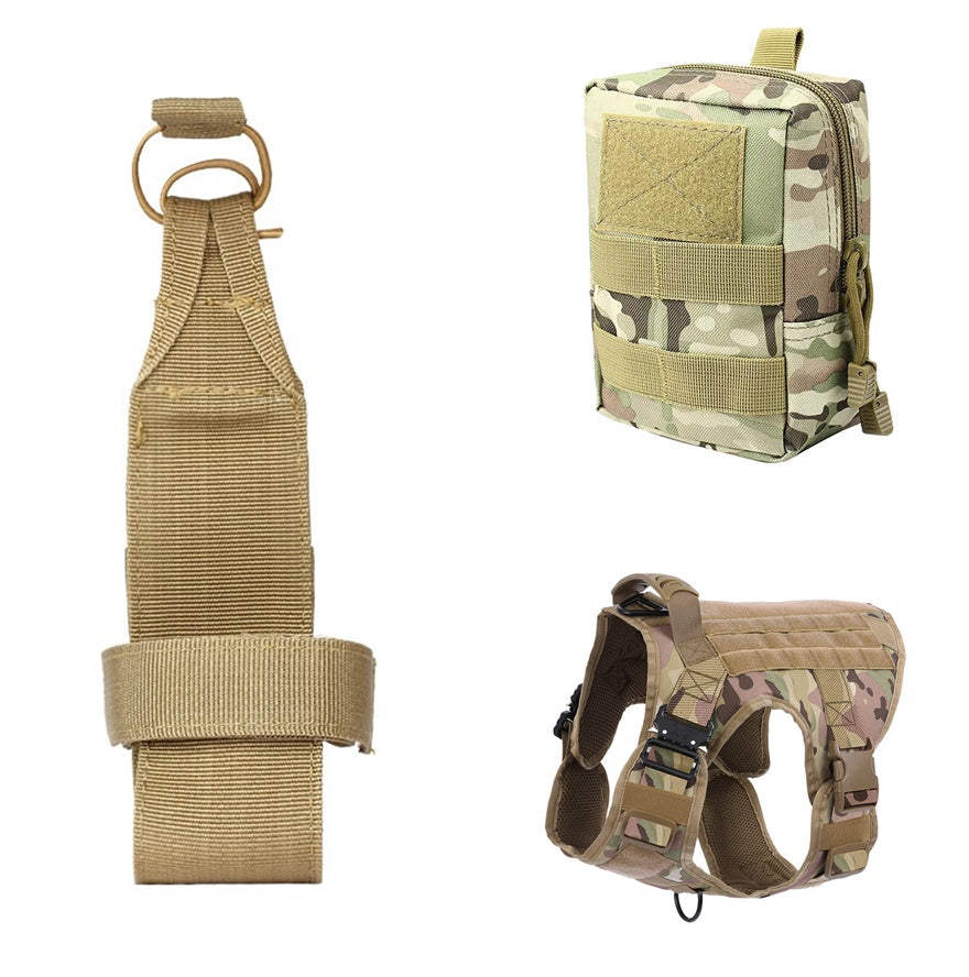 KFX-6417469 Tactical Outdoor Dog Vest with Quick Disassembly for Training - Available in Black, Camouflage, and Multiple Sizes