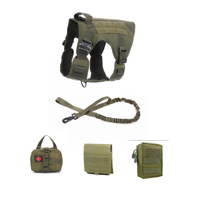 KFX-6417469 Tactical Outdoor Dog Vest with Quick Disassembly for Training - Available in Black, Camouflage, and Multiple Sizes