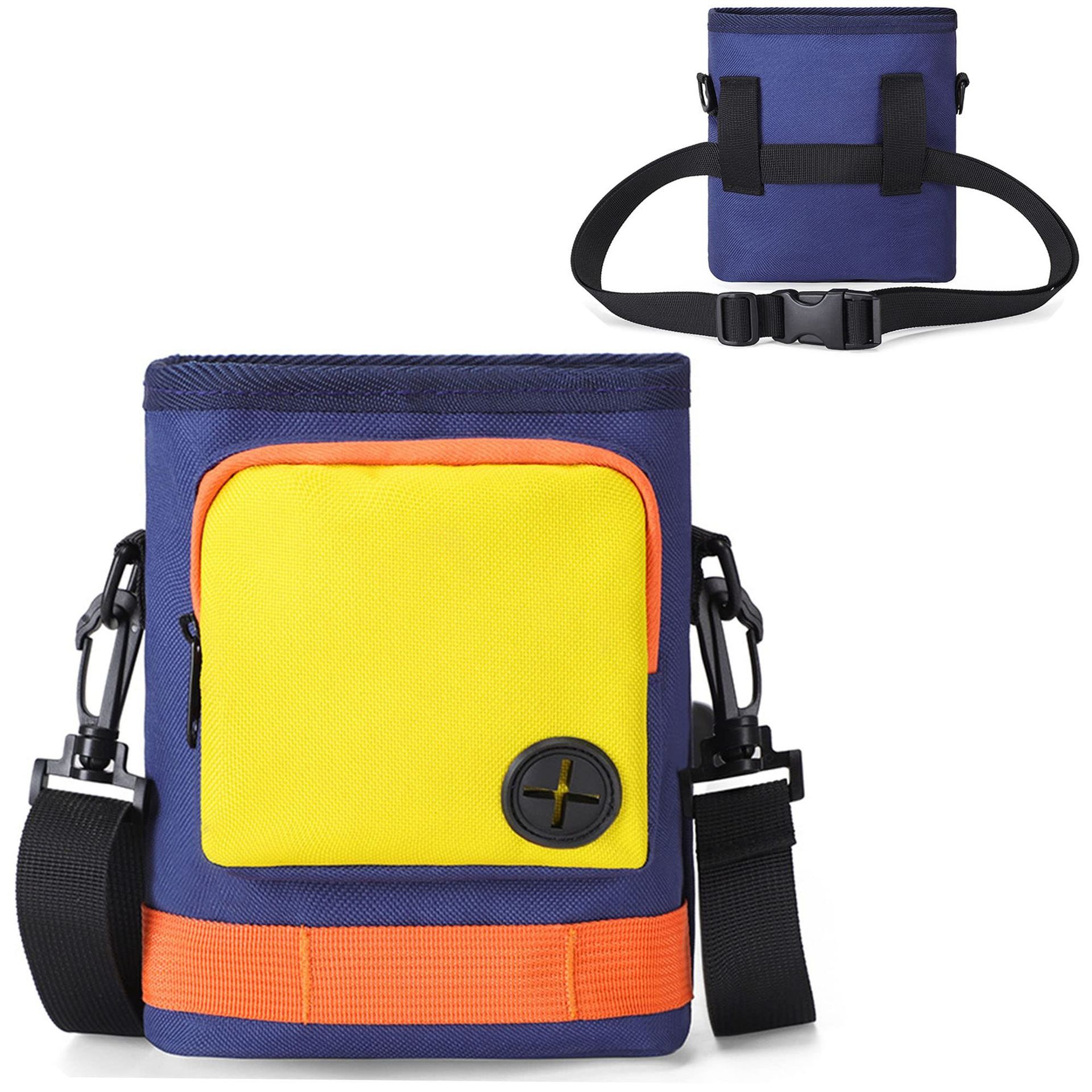 KFX-6417597 Dog Training Crossbody Bag for Outdoor Travel - Light Green & Dark Blue, Oxford Material, 15x7x17.5cm