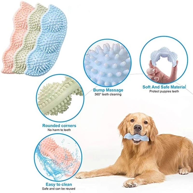 KFX-6418621 Pet Tooth Cleaning Molar Stick - Durable TPR Dental Chew Toy for Dogs, 12CM x 5CM