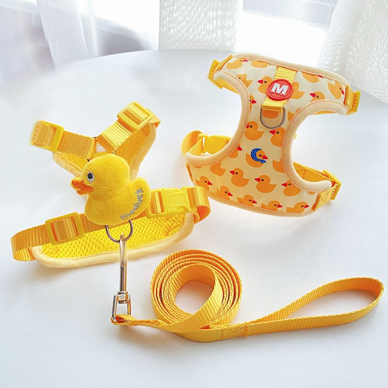 KFX-6419261 Adjustable Yellow Duck Traction Vest and Rope for Cats – Durable, Comfortable, Easy to Clean