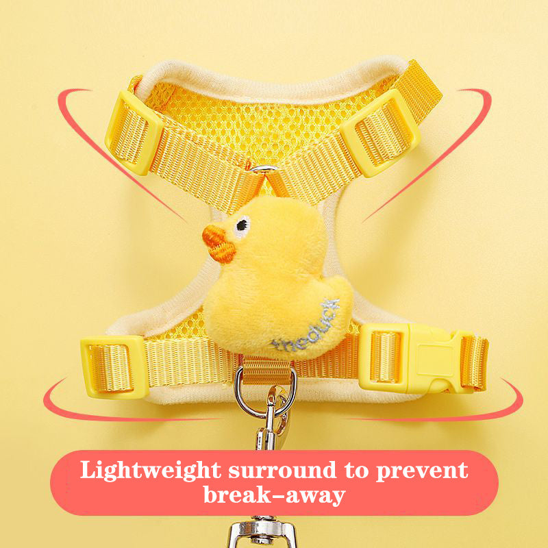 KFX-6419261 Adjustable Yellow Duck Traction Vest and Rope for Cats – Durable, Comfortable, Easy to Clean