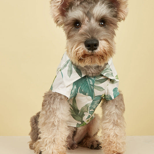 KFX-6420157 Hawaiian Style Beach Vacation Dog Shirt - Polyester Material, Unisex Design