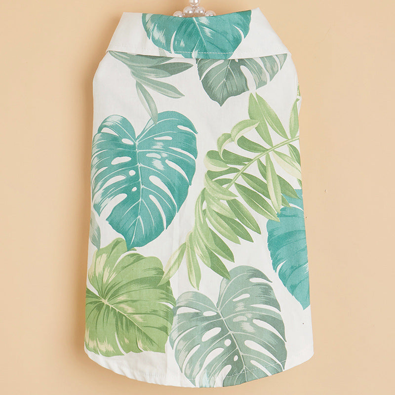 KFX-6420157 Hawaiian Style Beach Vacation Dog Shirt - Polyester Material, Unisex Design