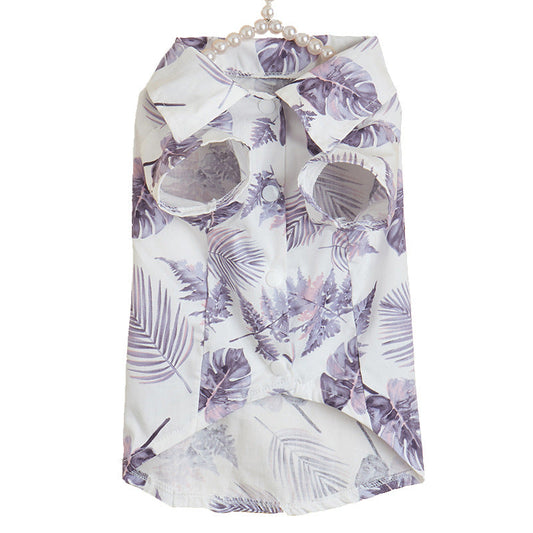 KFX-6420157 Hawaiian Style Beach Vacation Dog Shirt - Polyester Material, Unisex Design