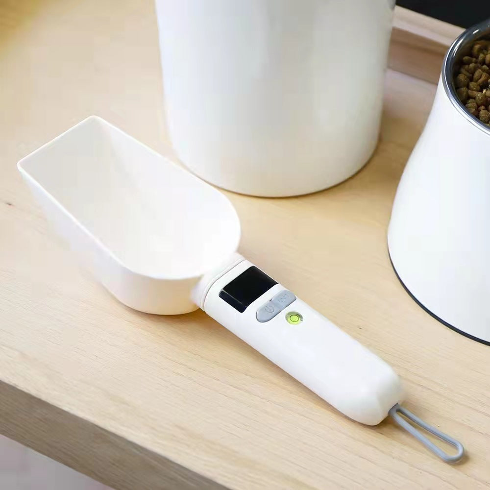 KFX-6421565 Transparent Pet Food Spoon with Measurement Scale – Food Grade ABS, Safe & Hygienic, 15.3*14.2*5.5cm