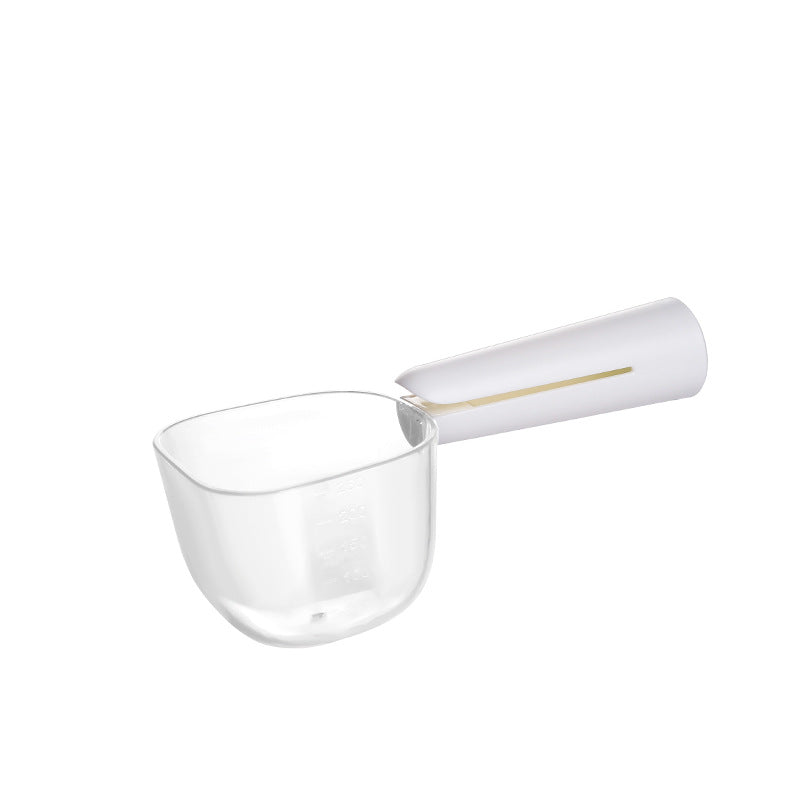 KFX-6421565 Transparent Pet Food Spoon with Measurement Scale – Food Grade ABS, Safe & Hygienic, 15.3*14.2*5.5cm