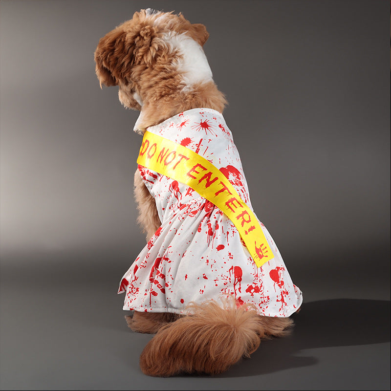 KFX-6421949 Halloween Seal Dog Costume - Four-Legged Pet Apparel in Skirt Design, Available in Multiple Sizes