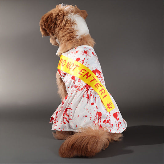 KFX-6421949 Halloween Seal Dog Costume - Four-Legged Pet Apparel in Skirt Design, Available in Multiple Sizes