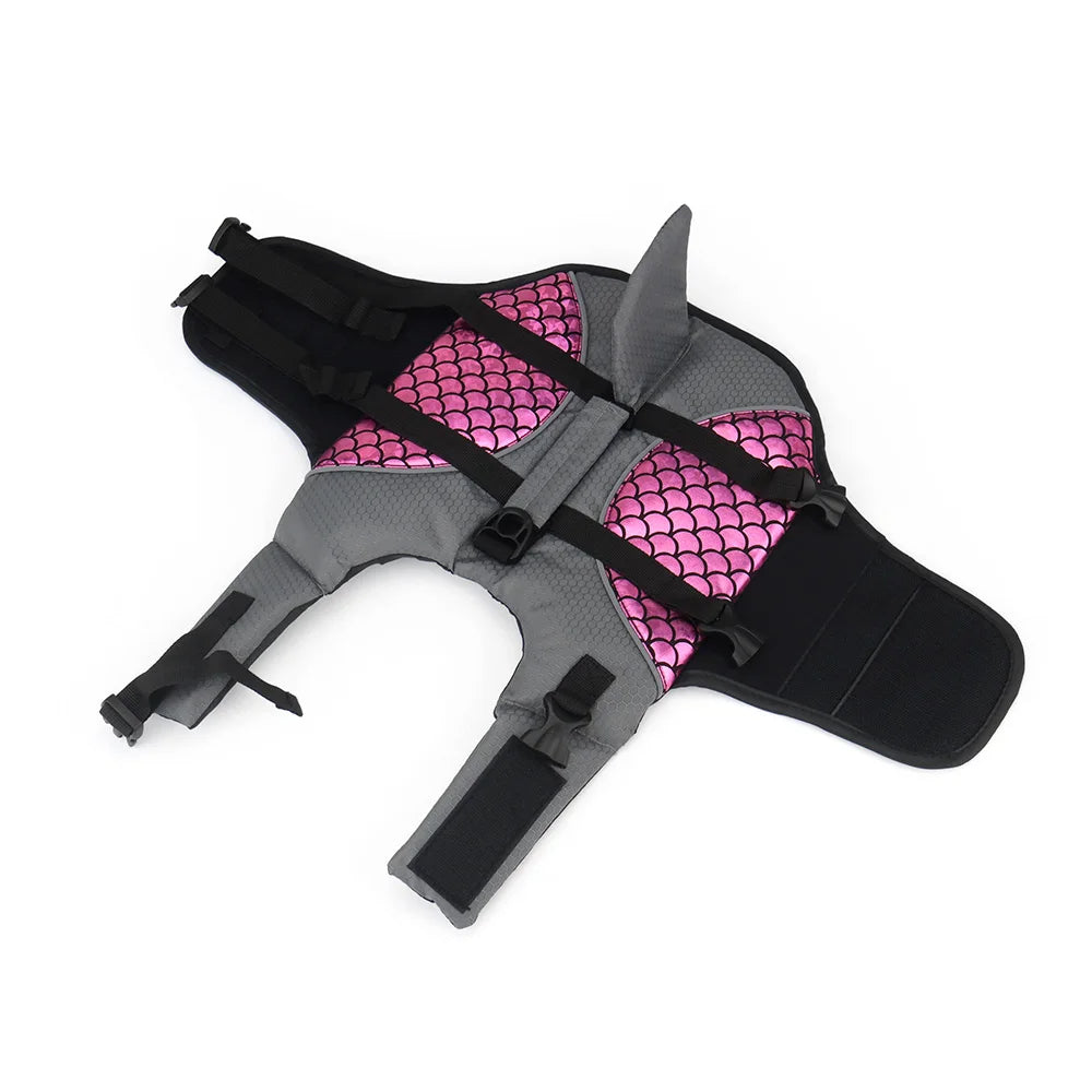 KFX-6424125 Pet Life Jacket with Football Pattern - Blue, Red, Silver | XS-XXL Sizes Available
