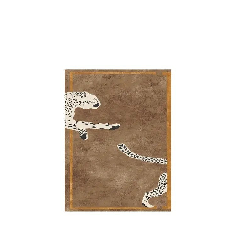 KFX-6424381 Leopard Print Crystal Velvet Carpet in Various Sizes and Shapes