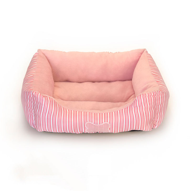 KFX-6427581 Cozy Bone Pattern Teddy Kennel for Small and Medium Pets - All Seasons Pet Nest