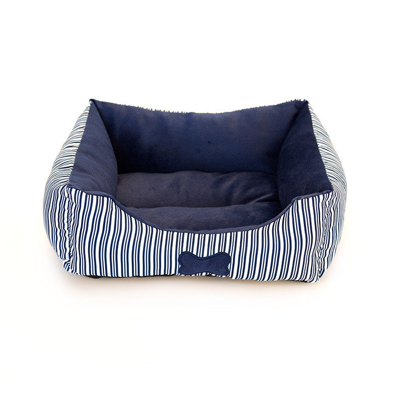 KFX-6427581 Cozy Bone Pattern Teddy Kennel for Small and Medium Pets - All Seasons Pet Nest
