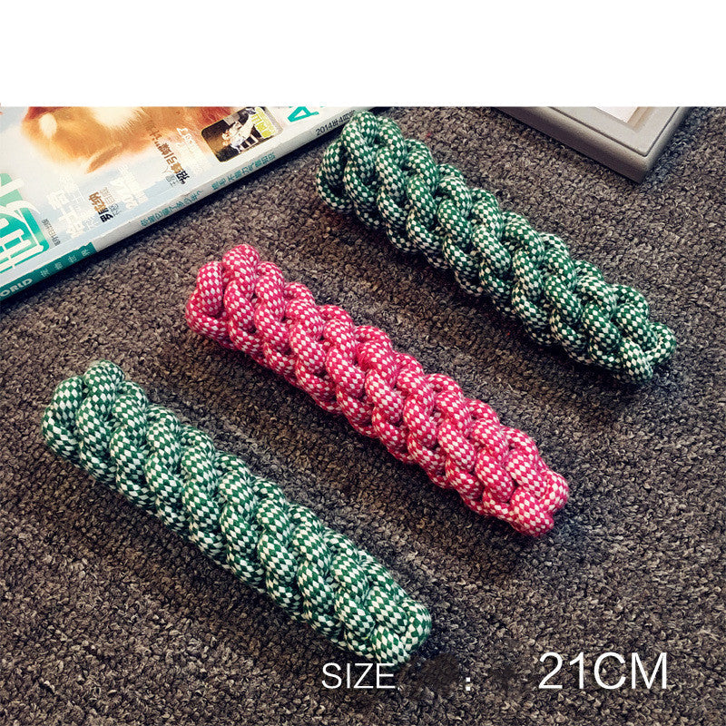 KFX-6428349 Durable Cotton Rope Dog Toy for Chewing and Dental Care