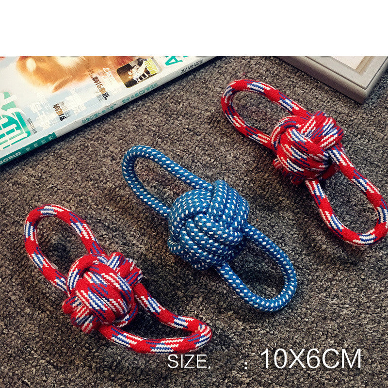 KFX-6428349 Durable Cotton Rope Dog Toy for Chewing and Dental Care