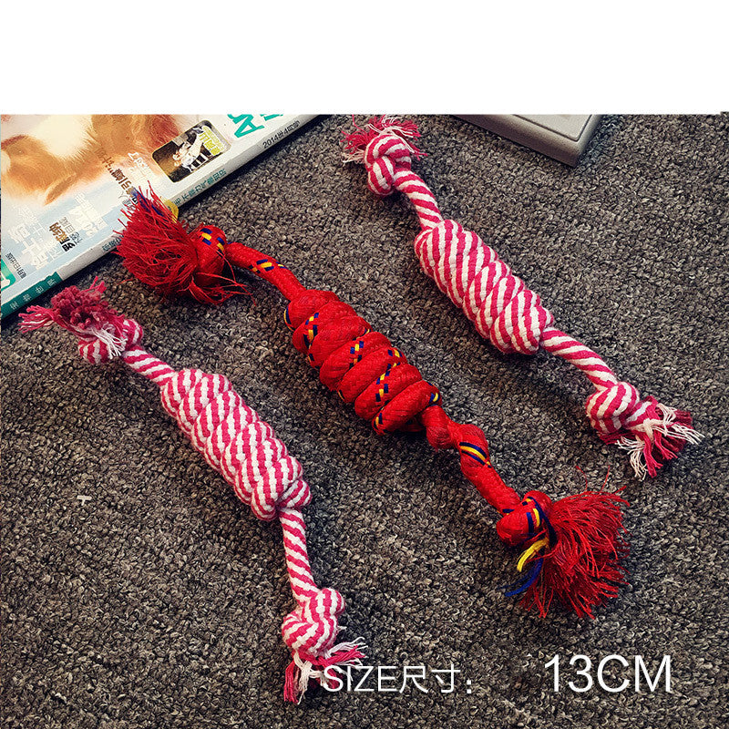 KFX-6428349 Durable Cotton Rope Dog Toy for Chewing and Dental Care