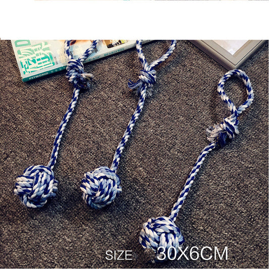 KFX-6428349 Durable Cotton Rope Dog Toy for Chewing and Dental Care