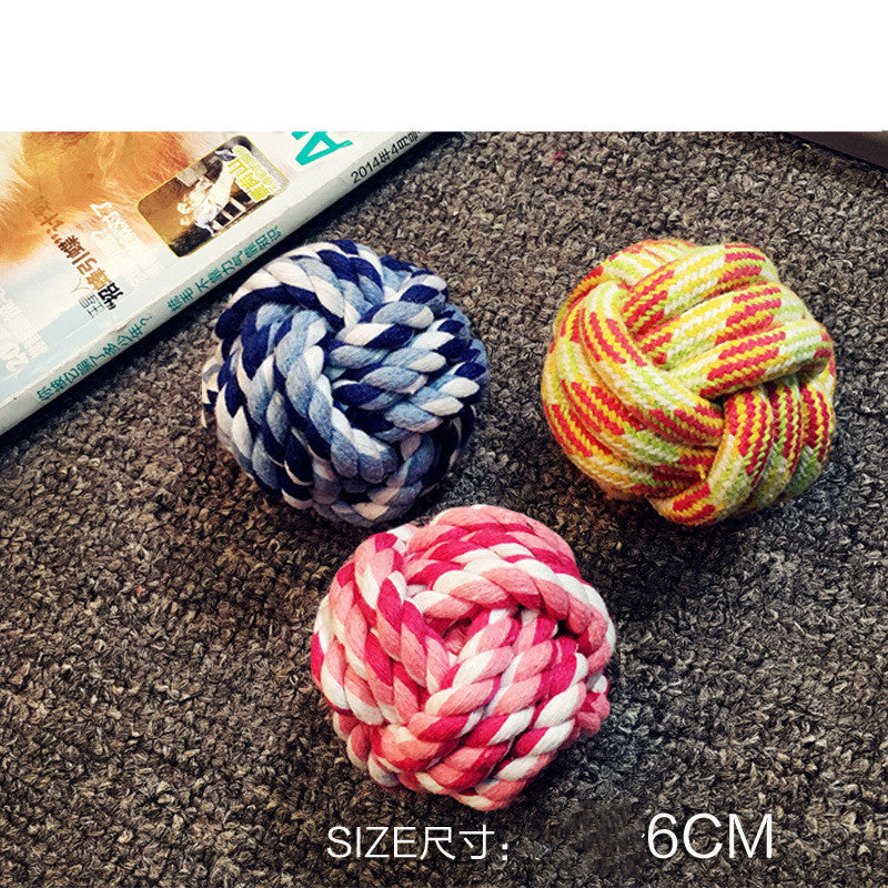 KFX-6428349 Durable Cotton Rope Dog Toy for Chewing and Dental Care