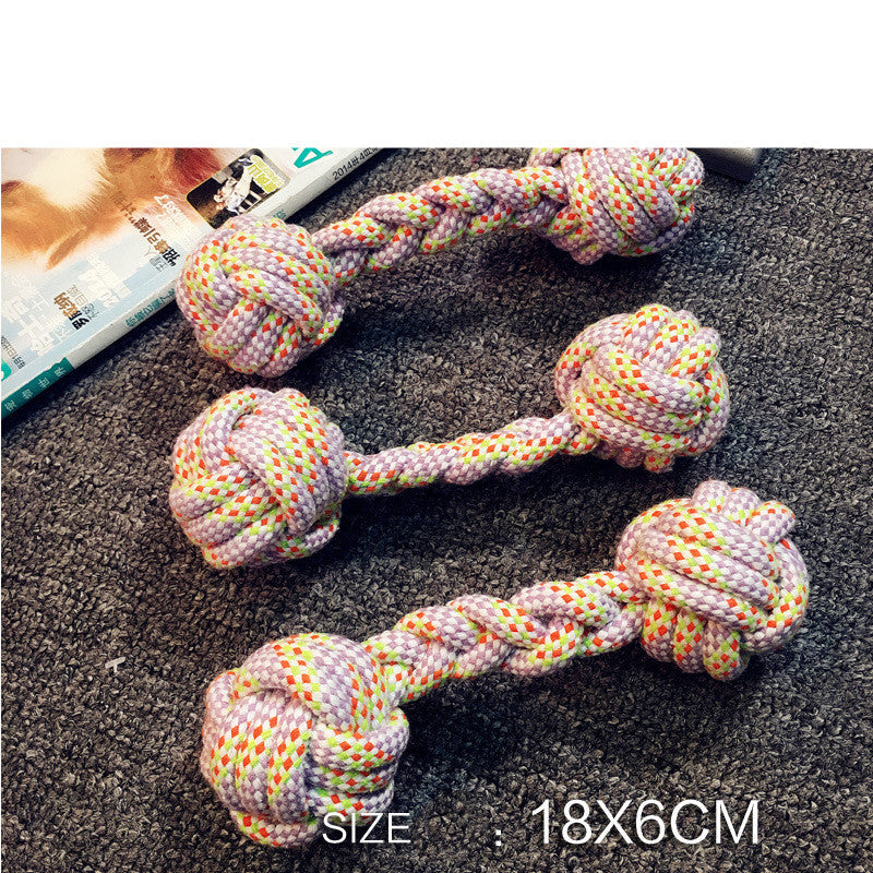 KFX-6428349 Durable Cotton Rope Dog Toy for Chewing and Dental Care