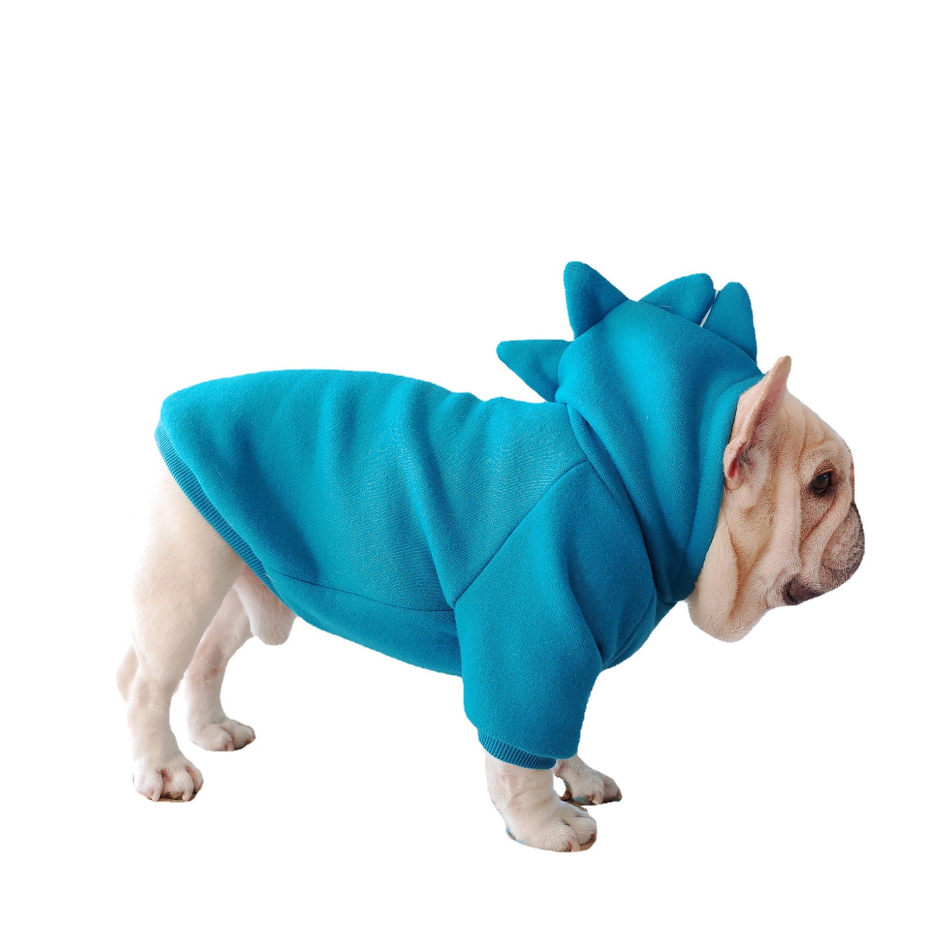 KFX-6428605 Cozy Blue Fleece Pet Hoodie for Dogs in Sizes S to XL