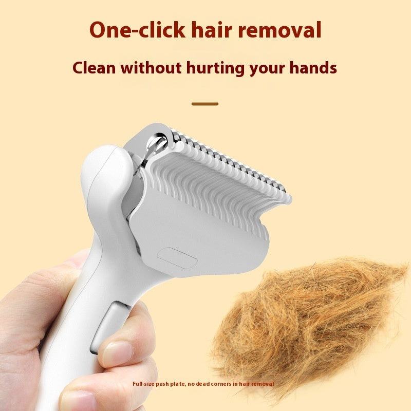 KFX-6429117 Pet Hair Untangling Floating Comb for Cats and Dogs - ABS Material, Available in Multiple Colors
