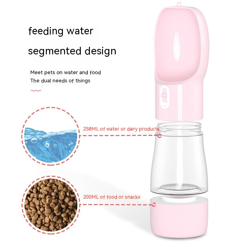 KFX-6429373 Portable Multifunctional Pet Drinking and Food Cup for Outdoor Use