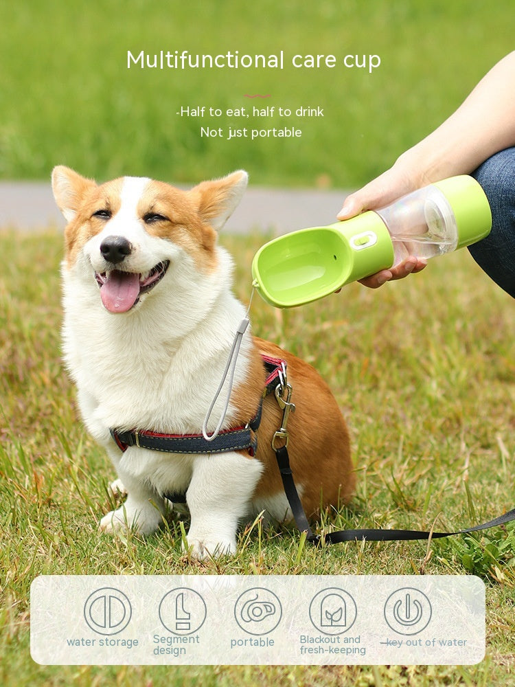 KFX-6429373 Portable Multifunctional Pet Drinking and Food Cup for Outdoor Use