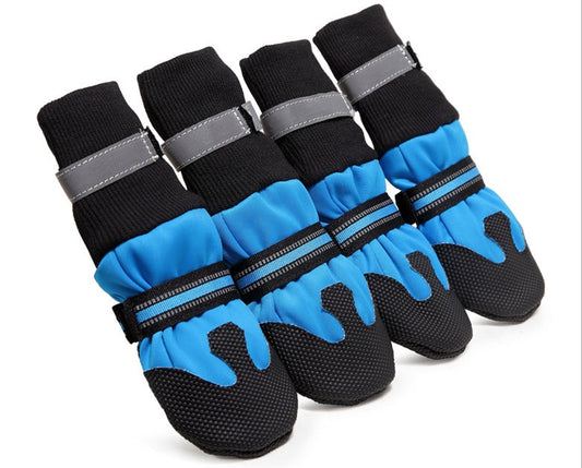 KFX-6430141 Waterproof Dog Boots for Large and Medium Dogs - Non-Slip Rubber Sole, Lightweight and Durable for All Seasons