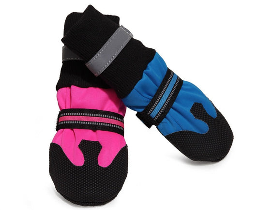 KFX-6430141 Waterproof Dog Boots for Large and Medium Dogs - Non-Slip Rubber Sole, Lightweight and Durable for All Seasons