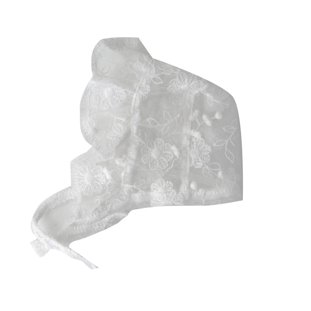 KFX-6430909 Lace Sunscreen Hat for Small to Medium Dogs - Water-Soluble Fabric, Available in White