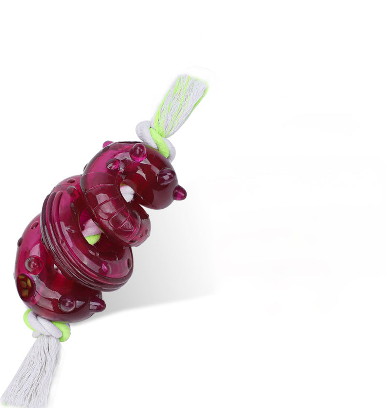 KFX-6431933 Interactive Dog Toy with Leakage Feature for Dental Health - TPR and Cotton Rope - Small and Large Sizes Available
