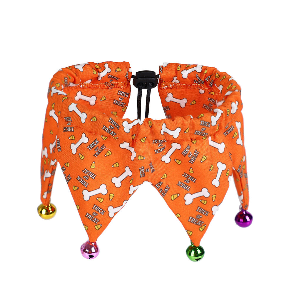 KFX-6435261 Adjustable Orange and Black Jewelry Accessories Dress for Dogs and Cats