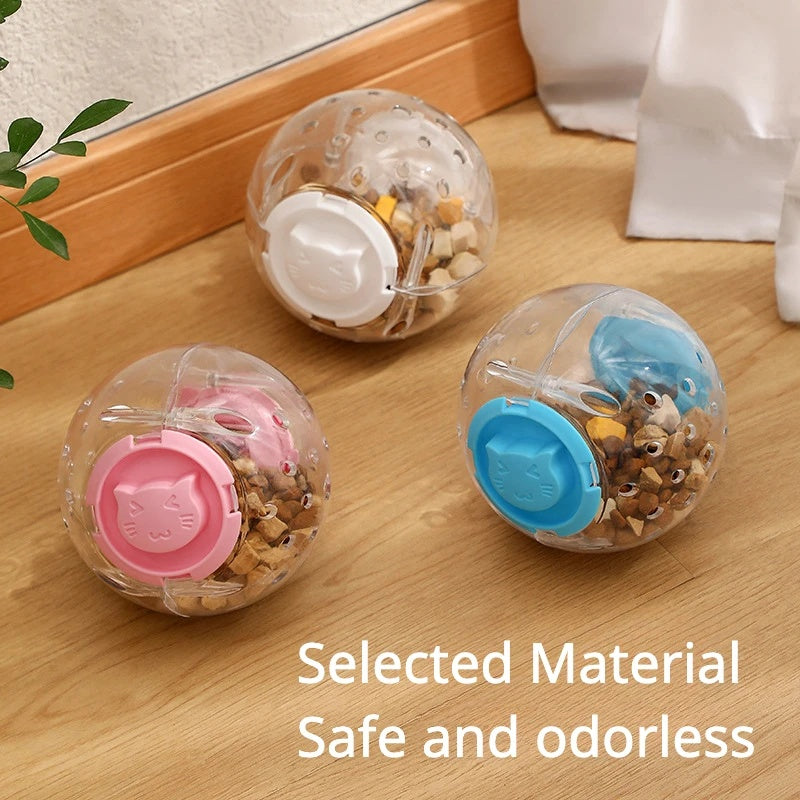 KFX-6436541 Interactive Slow Feeding Ball for Cats and Dogs - Treat Dispenser and Training Toy - Non-Toxic ABS Material