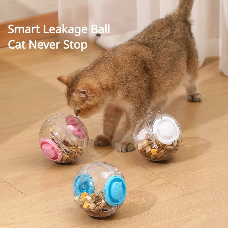 KFX-6436541 Interactive Slow Feeding Ball for Cats and Dogs - Treat Dispenser and Training Toy - Non-Toxic ABS Material