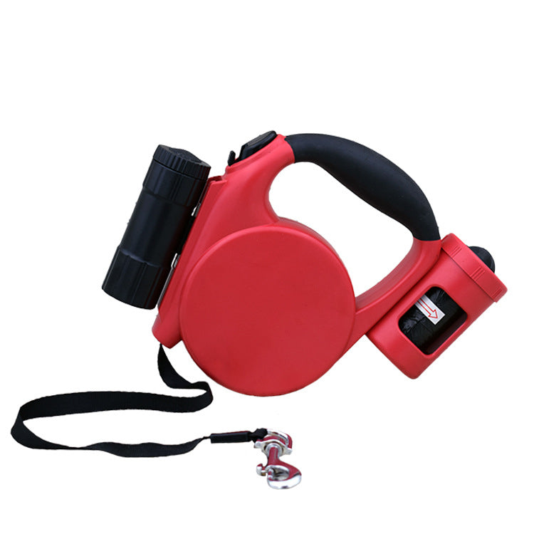 KFX-6438845 Automatic Telescopic Traction Rope for Pets - 5m Length, 40KG Strength, Durable Plastic Design