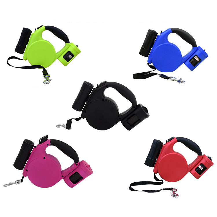 KFX-6438845 Automatic Telescopic Traction Rope for Pets - 5m Length, 40KG Strength, Durable Plastic Design