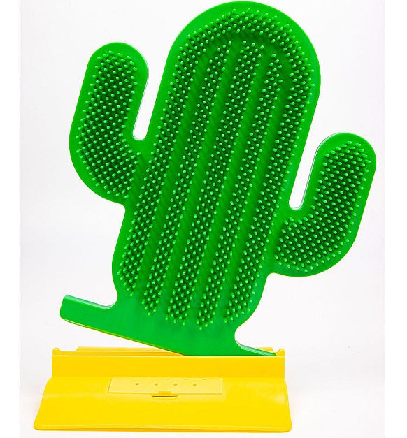 KFX-6440637 Cactus Cat Hair Scrubber and Corner Tickle Toy with Catnip Balls and Mint Powder