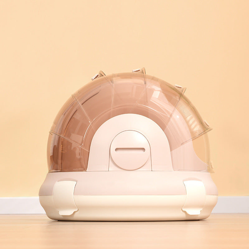 KFX-6444861 Portable Cat Litter Box with Urine Separator - Elegant Gray and Champagne Options