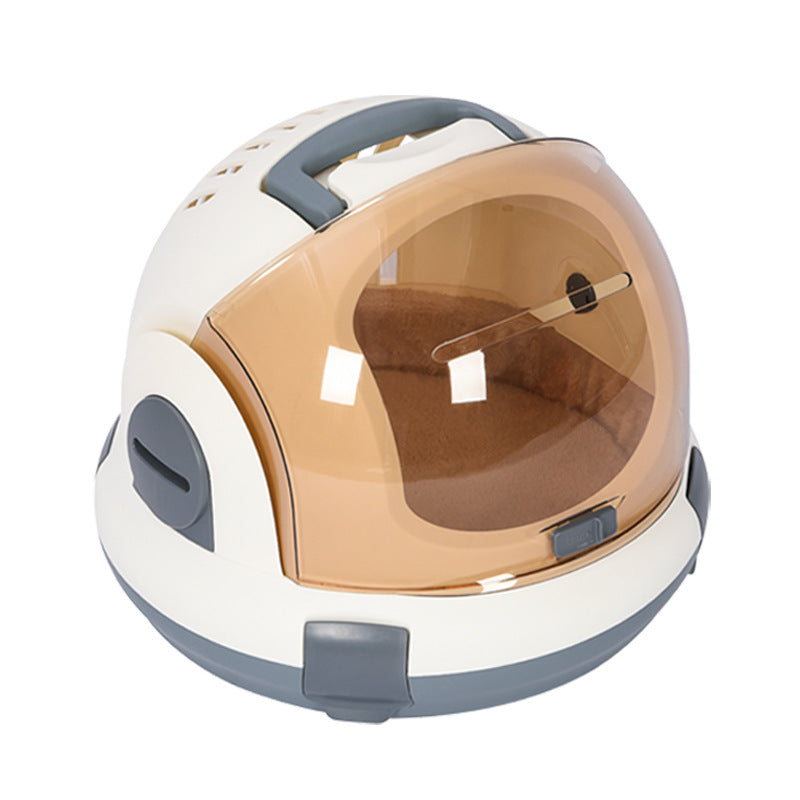 KFX-6444861 Portable Cat Litter Box with Urine Separator - Elegant Gray and Champagne Options