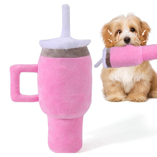 KFX-6445629 Plush Dog Sound Toy with Handle - Ideal for Playtime Fun