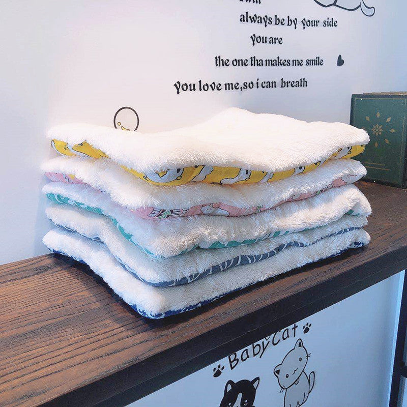 KFX-6446653 Thickened Velvet Pet Nest Warm Pad for All Seasons - Available in Multiple Sizes